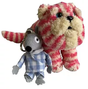 BRAND NEW 6 INCH BAGPUSS PLUSH CHARLIE THE MOUSE KEYRING SOFT TOY SET *NO SOUND* - Picture 1 of 2