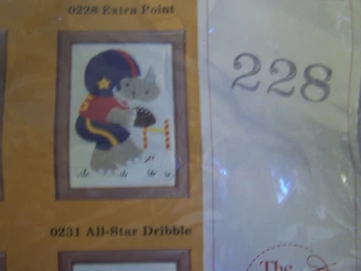 Vintage Creative Circle Extra Point Rhino Football 0228 Needlework Kit Sealed - Image 1 of 3