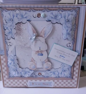 Hecho a mano 3D personalizado nuevo bebé, bautizo, sagrada comunión, tarjeta de cumpleaños - Imagen 1 de 4