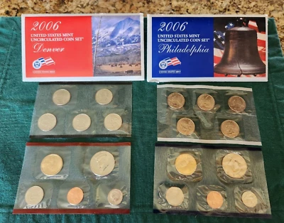 2006 US Mint Set Coin Uncirculated Set Complete Philadelphia & Denver Silver - Image 1 of 4