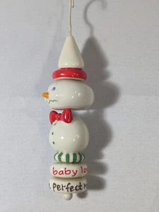 Raro Cerámica Extraño Árbol de Navidad Adorno Muñeco de Nieve Bebé Ama Hombre Perfecto 6 - Imagen 1 de 6