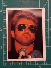 1989 Merlin Sticker Card ROCK Pop music GEORGE MICHAEL WHAM 