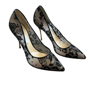 Nicholas Kirkwood Lace Black Heels Stiletto Womens Designer Size 41 - Picture 1 of 15
