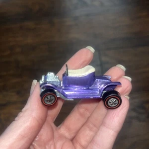Hot Wheels Hot Heap, Purple paint, 1968 , Redlines, USA, White Interior-NM!!! - Picture 1 of 8
