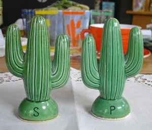 Salero y pimentero de cerámica de cactus ~ - Imagen 1 de 7