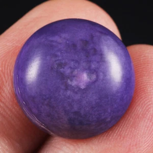Cabujón redondo de piedras preciosas sueltas de cristal charoita natural de Rusia de 17,5 quilates CAB 490 - Imagen 1 de 3