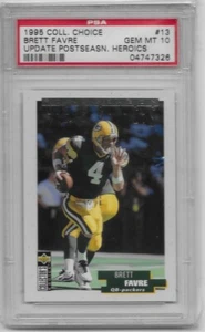 1995 Brett Favre PSA 10, Collector's Choice UPDATE POSTSEASON HEROICS, Packers - Picture 1 of 1