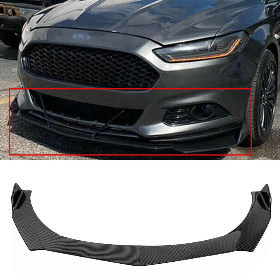 Carbon Fiber Front Bumper Lip Splitter Spoiler Body Kit For Ford Fusion 06-2020  - Imagem 1 de 4