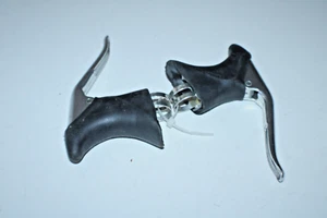 Dia-Compe Vintage Brake Lever Set 22.2-23.8mm Silver Dropbar Touring USA Shipper - Picture 1 of 8
