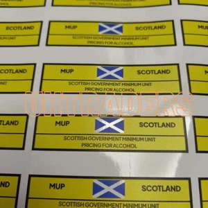 Scottish Minimum Unit MUP Alcohol Pricing Vinyl Stickers for Bottle Neck - Picture 1 of 5