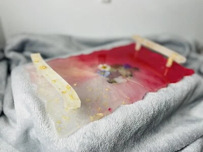 Resin Serving Tray With Handles - Image 1 of 4