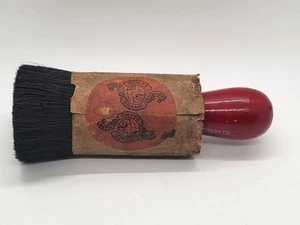 Vintage NOS Wolfe Brush Co. #500 roter Holzgriff Borstenbürste mit Originalpapier - Bild 1 von 10