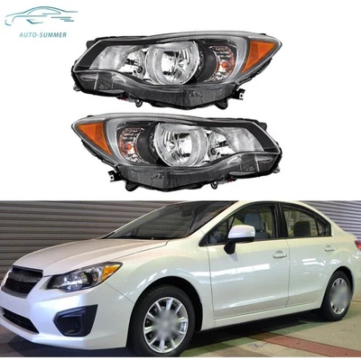 Headlight For Subaru Impreza 2012-2015 / XV Crosstrek 2013-16 Pair Halogen Clear Foto 1 de 4
