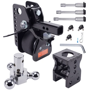 12000lb Adjustable Ball Mount Trailer Hitch 1-7/8" & 2" & 2-5/16", 6" Drop/ Rise - Picture 1 of 18