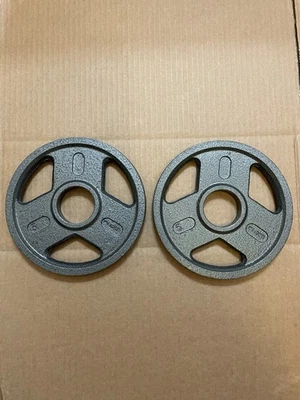 "Placas de peso de agarre Weider Olympic 2"" Hammertone 5 lb 2x5 lb total 10 libras" Foto 1 de 4