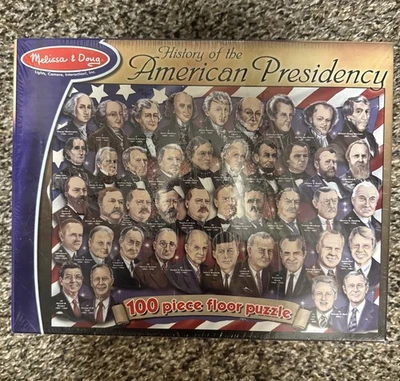 NEW History of the American Presidency Floor Puzzle Melissa & Doug 100pc 2X3 ft. - Image 1 of 4