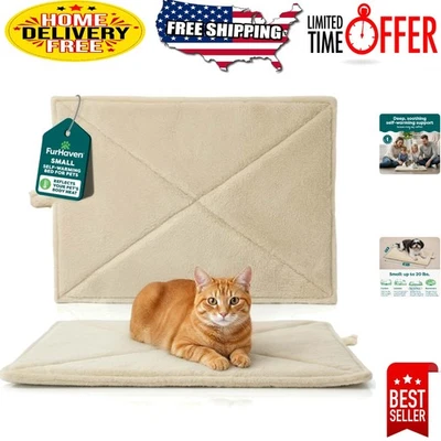Acogedora alfombrilla autocalentable para gatos y perros pequeños - cómoda lavable a máquina Foto 1 de 4
