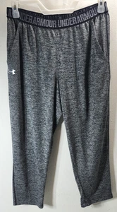 Under Armour Heather Gray Capri Jogger Womens Size Large Loose Fit HeatGear - Picture 1 of 7