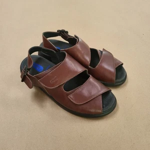 Wolky NIMES Brown Nubuck Sandals Slingback Adjustable Comfort US 7 EU 38 Leather - Picture 1 of 12