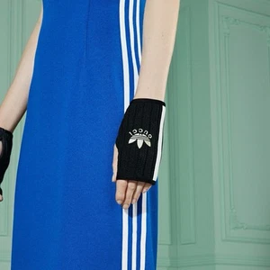 Gucci Adidas Black Knitted Gloves Size Medium - Picture 1 of 7