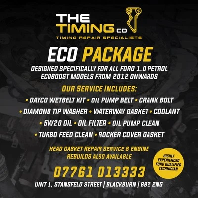 Ford 1.0 Ecoboost Wet Belt Replacement Service Blackburn (Eco Package) - Image 1 of 4