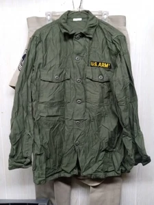 USGI OG-107 cotton Sateen fatigue shirt 15 1/2 x 33 1967 Excellent Looks Unused - Picture 1 of 5