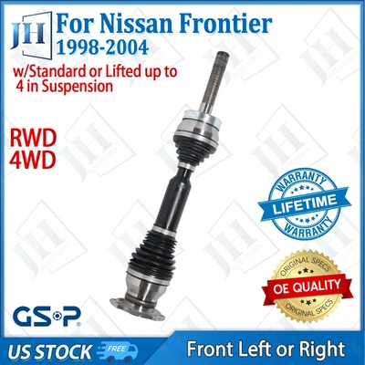 Eje CV delantero izquierdo/derecho original para Nissan Frontier Xterra 1998-2004 tracción trasera 4x4 Foto 1 de 4