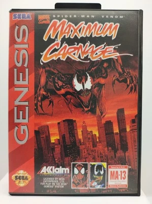 Spiderman & Venom Maximum Carnage Mega Drive Sega PAL Copertina Sostituitiva  - Immagine 1 di 4