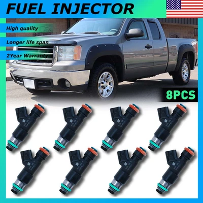 Para Chevrolet Silverado 1500 2007-2009 4,3 L-6,0 L? 8 piezas inyector de combustible EE. UU. Foto 1 de 4