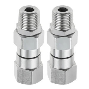 2pcs 3/8" NPT Edelstahl Schwenkkupplung für Druckwäscher Schlaucharmaturen - Picture 1 of 1