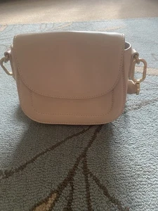 Marks & Spencer Small Leather Shoulder Crossbody Bag Cream - Picture 1 of 8