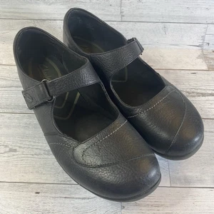 Clarks Mary Jane Zapatos Mujer 11 W Cuero Negro En Movimiento Cómodos Tirantes - Imagen 1 de 16