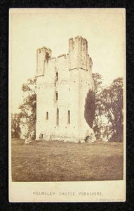 CDV Helmsley Castle, North Yorkshire c1860 W Monkhouse England Photograph - Picture 1 of 1