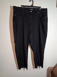 Jeans Judy Azul Denim Azul Ancho Corto Negros Para Mujer Talla Grande 24W - Imagen 1 de 9