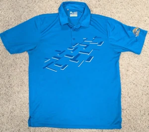 Kent State Golden Flashes Shirt Mens Medium Blue Under Armour Polo HeatGear Golf - Picture 1 of 10