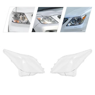 Fits For Lexus LX570 2007-2012 Pair Headlight Headlamp Lens Cover Replacement Foto 1 de 4