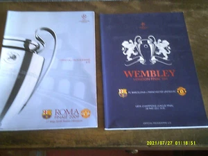 2 PROGRAMMES FINALE LIGUE CHAMPIONS 2009 2011 MANCHESTER UNITED BARCELONE MESSI - Imagen 1 de 9