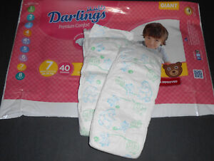 Darlings Baby Diapers Size 7 24-36kg 80 lbs Child Bedwetting Sample Lot Of 2