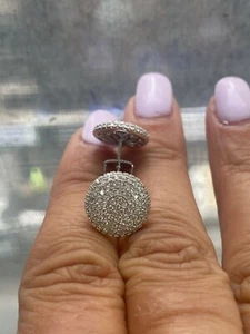  925 Sterling Silver Cubic Zircon Stud Earrings ,Mother's Day Gift - Picture 1 of 3