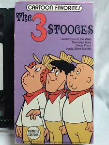 The Three Stooges RARE Animated Cartoon Favorites RARE 1965 VHS 3 Stooges - Picture 1 of 3