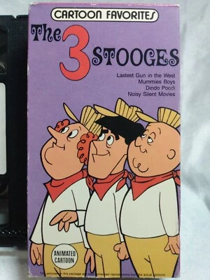 The Three Stooges RARE Animated Cartoon Favorites RARE 1965 VHS 3 Stooges - Image 1 of 3