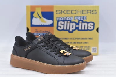 Zapatilla deportiva sin cordones Skechers Court Break de doble ventilación para hombre, negra talla 11,5 183177 Foto 1 de 4