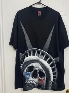 OGABEL OG ABEL Men's Skull Statue Of Liberty Freedom T-Shirt Size XL - Bild 1 von 3