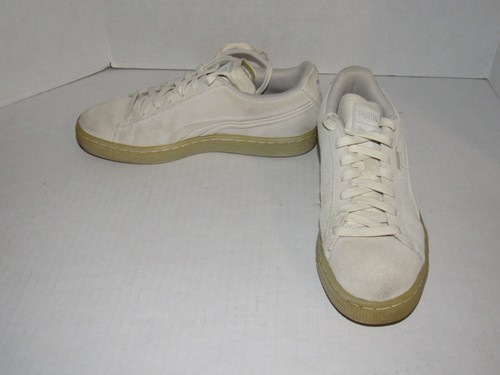 Scarpe basse Puma scamosciate classiche avorio beige ragazzo uomo taglia 6 5