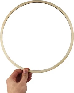 Holz Ring 30cm x 1cm x 3mm Makramee Ring Deko Ring Hoops aus Holz Bambus Natur - Bild 1 von 4