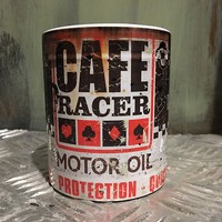 Cafe racer Oil can Gift Motorcycle Mechanic Gift 11oz Tea coffee mug