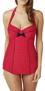 Panache SW0820 Swimwear Britt bra Swimsuit swimming Costume Red Spot - Picture 1 of 2
