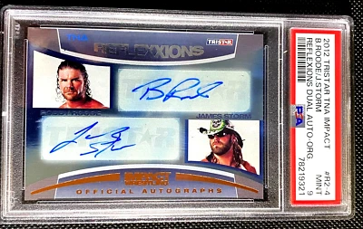 PSA 9 MINT GREATNESS 2012 TRISTAR BOBBY ROODE JAMES STORM TNA ORANGE #D /50 4415 - Image 1 of 4
