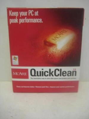 NEW McAfee QuickClean 2.0 PC Improve Performance Save Disk Space Protect Privacy - Image 1 of 4