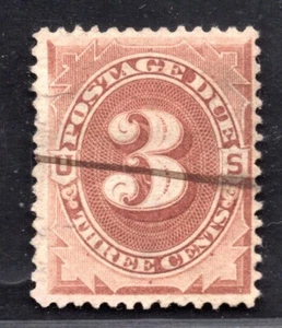 US 1884 POSTAGE DUE SC. J17 PEN CANCELLED SLIGHT THIN CATALOG VALUE $350 - Picture 1 of 2